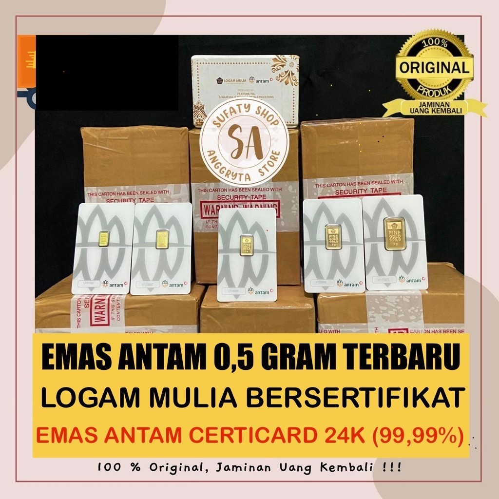 EMAS 0,5 GRAM CERTICARD ANTM BUMN CERTICARD CERTIEYE LOGAM MULIA EMAS 0.5 GRAM LM 0,5 GRAM