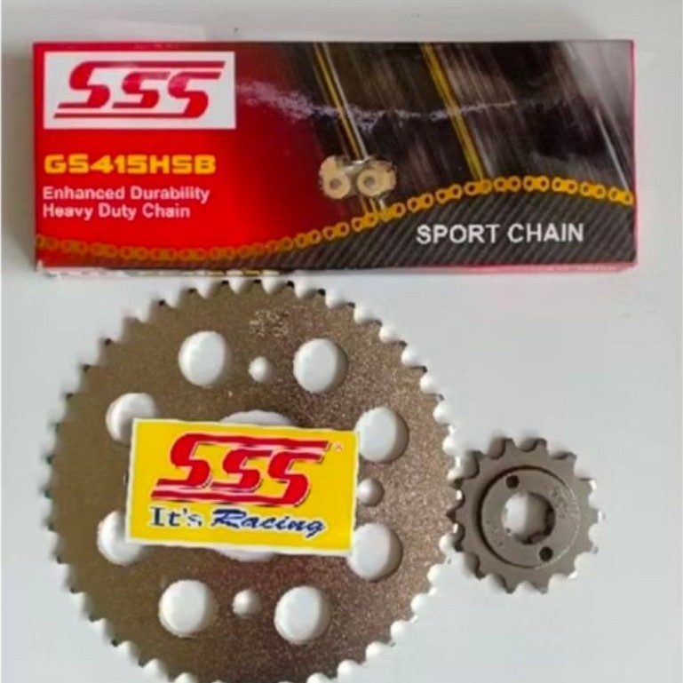 gir set sss 415 rantai gold sss ninja r/ninja rr/ ninja ss