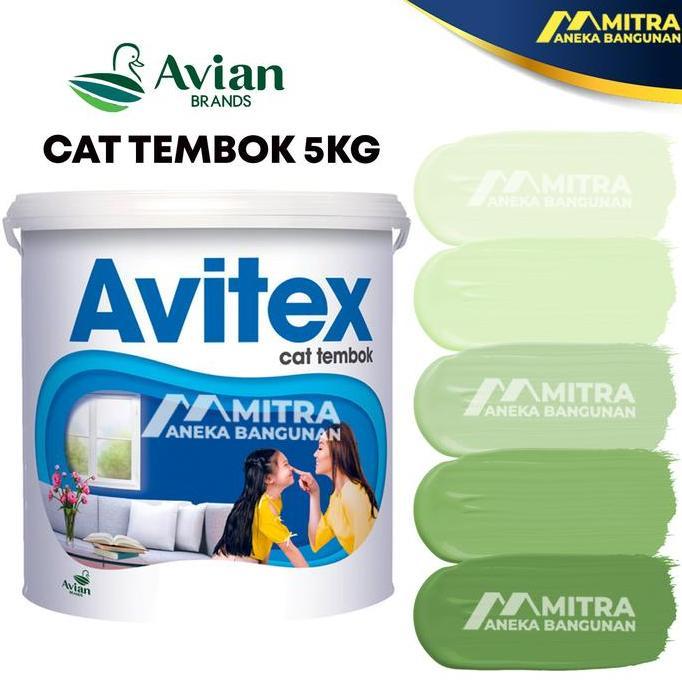 Cat Tembok Avitex Interior 5 Kg / Avian Hijau G10 Sage Green