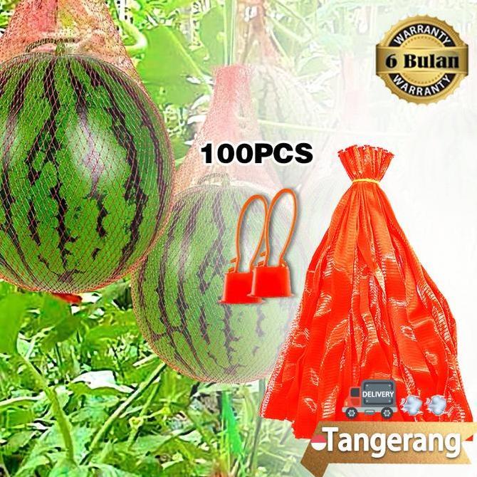 100Pcs Gantungan Jaring Buah Sayur / Jaring Buah Roll Kecil Hanger Polynet Jaring Buah Buahan