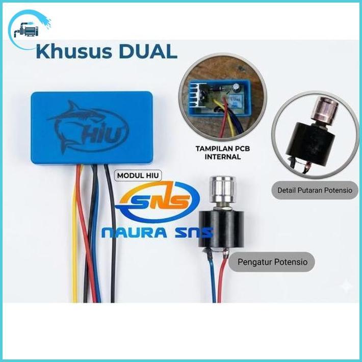 Potensio Sprayer Elektrik Dobel Pompa Merk Hiu | Pengatur Kecepatan Big Pump & Double Pump Murah