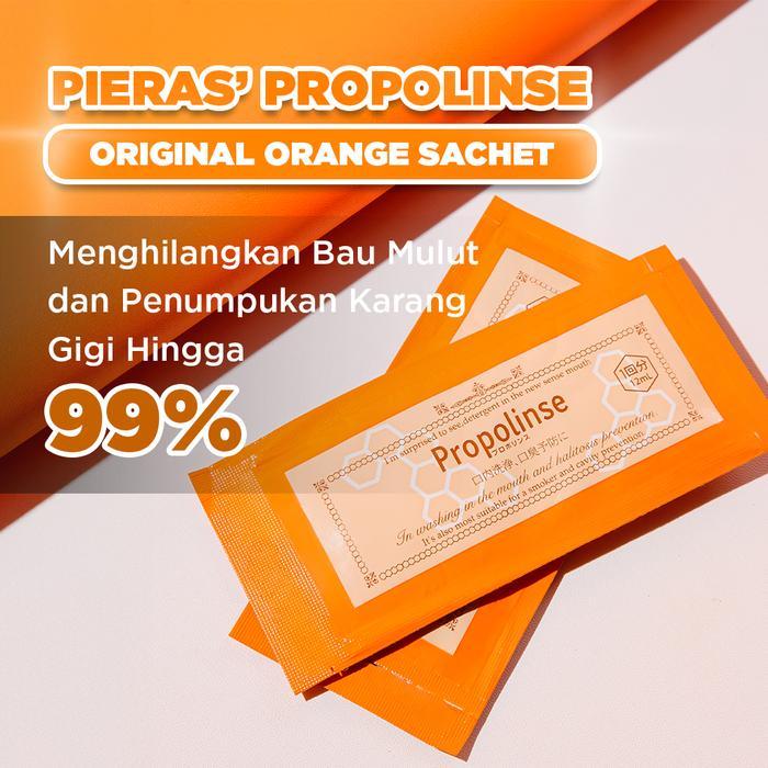 Pieras Propolinse Original Orange Mouthwash Sachet Obat Kumur Jeruk