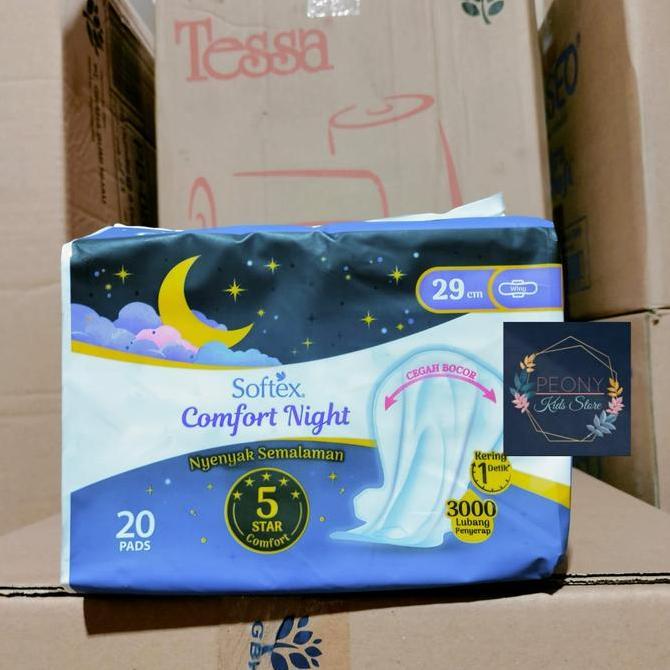 Femini- Softex Comfort Nht 29Cm 20S-3Cm 12S/Pembalut Soptek 29 Cm Isi 20 Pads& 36Cm Isi 12Pads