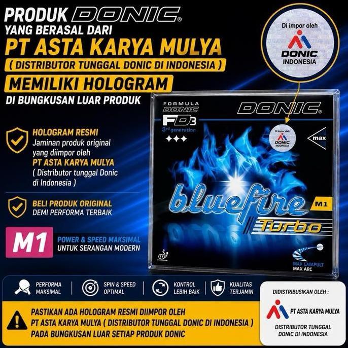 DONIC Bluefire M1 Turbo Karet Pingpong Rubber Tenis Meja