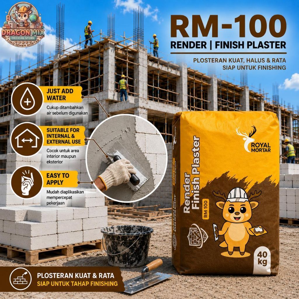 Semen Instan | Render | RM-100 Royal Mortar