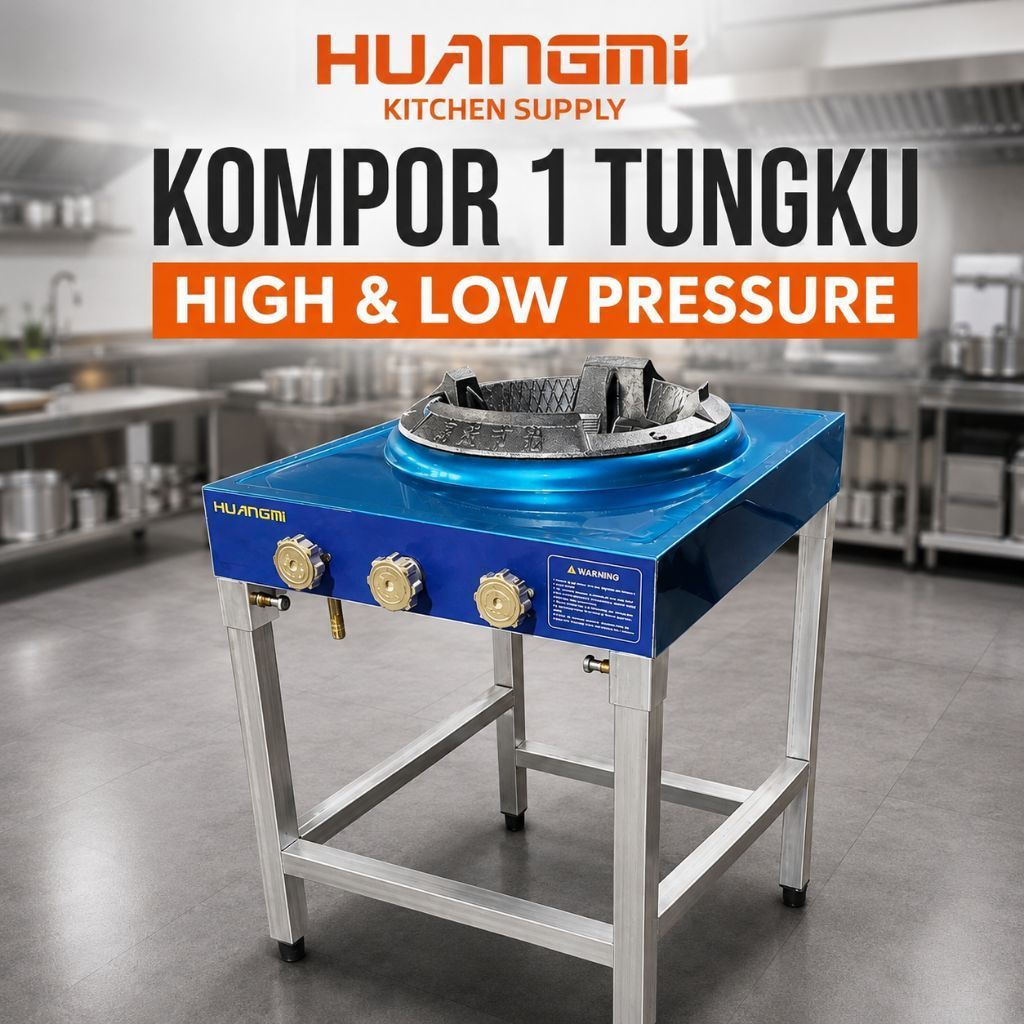 Kompor Kwali Range 1 Tungku Huangmi High Low Pressure