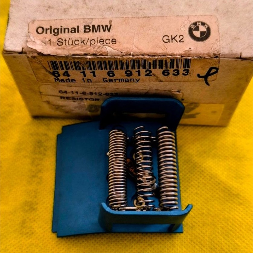 resistor blower AC BMW E30 part number 64 11 6 912 633 ORI BMW