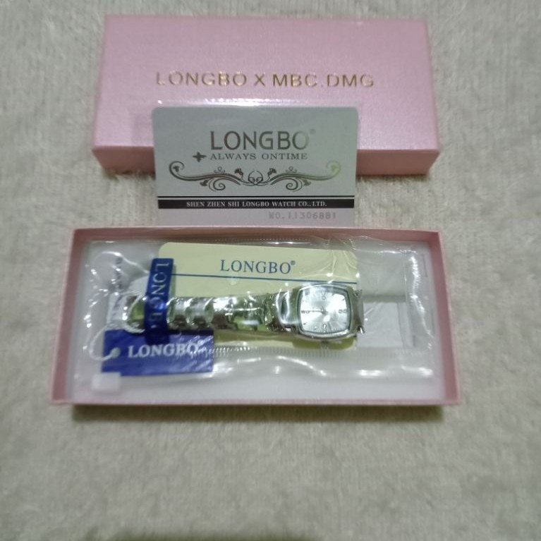 (NEW) Jam Tangan Original Wanita Longbo Rantai Warna Silver