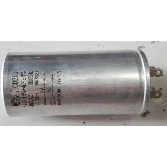 KAPASITOR MOTOR MESIN CUCI BICAI CBB60 10 + 4 UF MF ORIGINAL PAC79