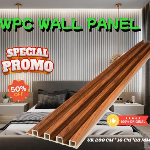 3M/2.9M/WOOD PANEL WPC KISI KISI KAYU WALL PANEL PVC MOTIF KAYU WALLPANEL PVC 3D/ WPC WALL PANEL/WPC