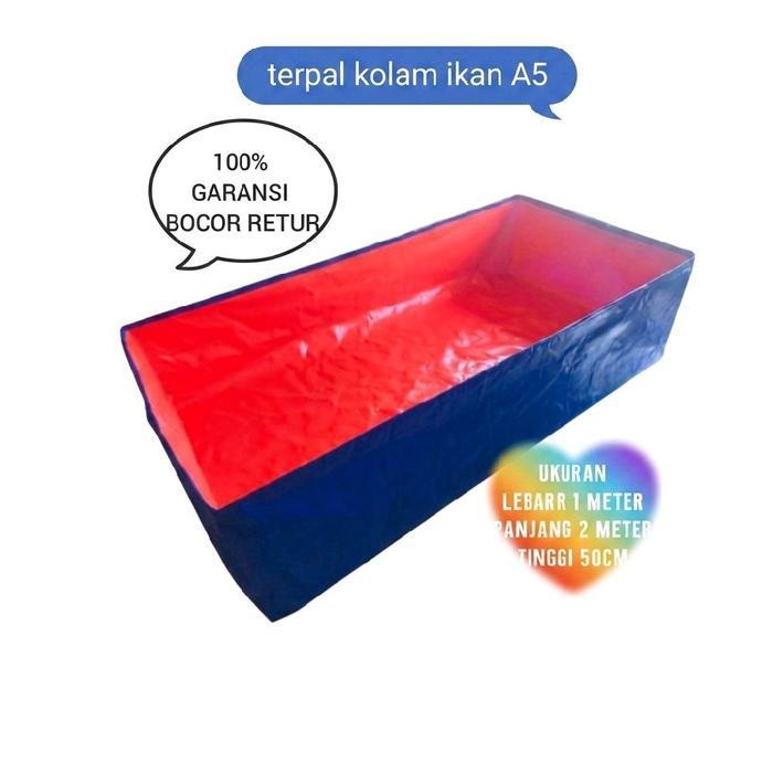 terpal kolam ikan 100x200x50 a5 kolam terpal - Orange, 100x200 t50