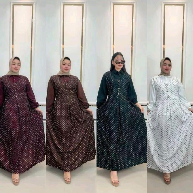 VIOLA DRESS NEW TRENDY GAMIS OVERALL NEW MOTIF POLKADOT