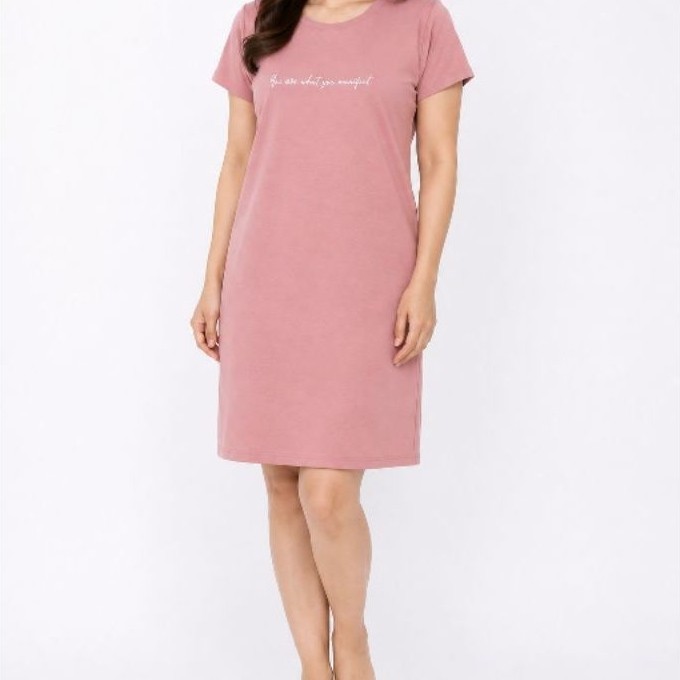 Daster Lemone Polos Kaos Babyterry Dress Midi Wanita Casual