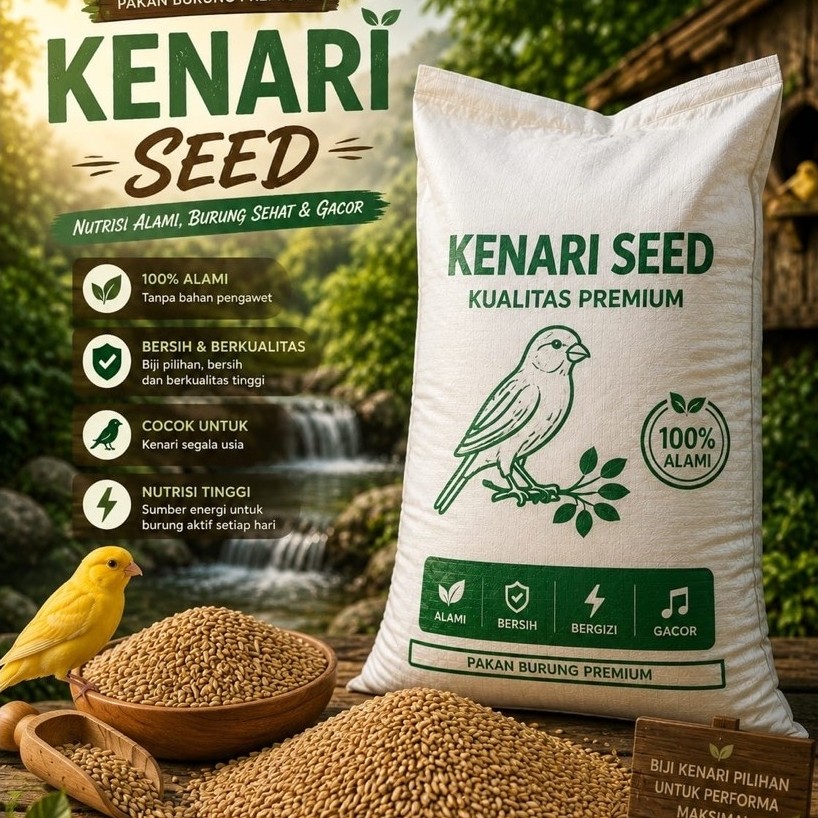Kenari Seed 1Kg Kualitas Terbaik Pakan Kenari Sehat dan Aktif