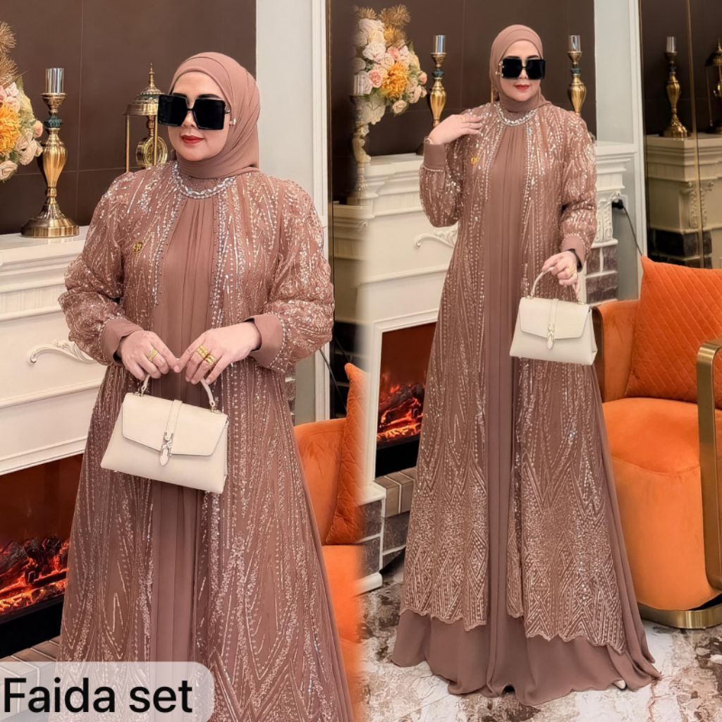 FAIDA SET / RAMADHANI SET DRESS / TSANIAH SET DRESS / GHINA SET DRESS /  Samira Dress 2 in 1 (ORIGIN