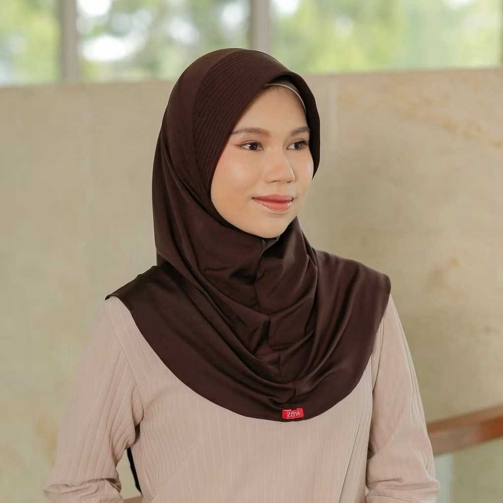 Preloved Hijab Bergo Zoya Office Lycra Warna Beragam