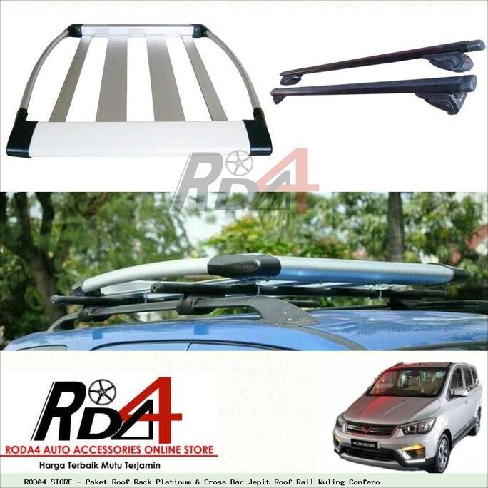 ALXAL Paket Roof Rack Platinum & Cross Bar Jepit Roof Rail Wuling Confero