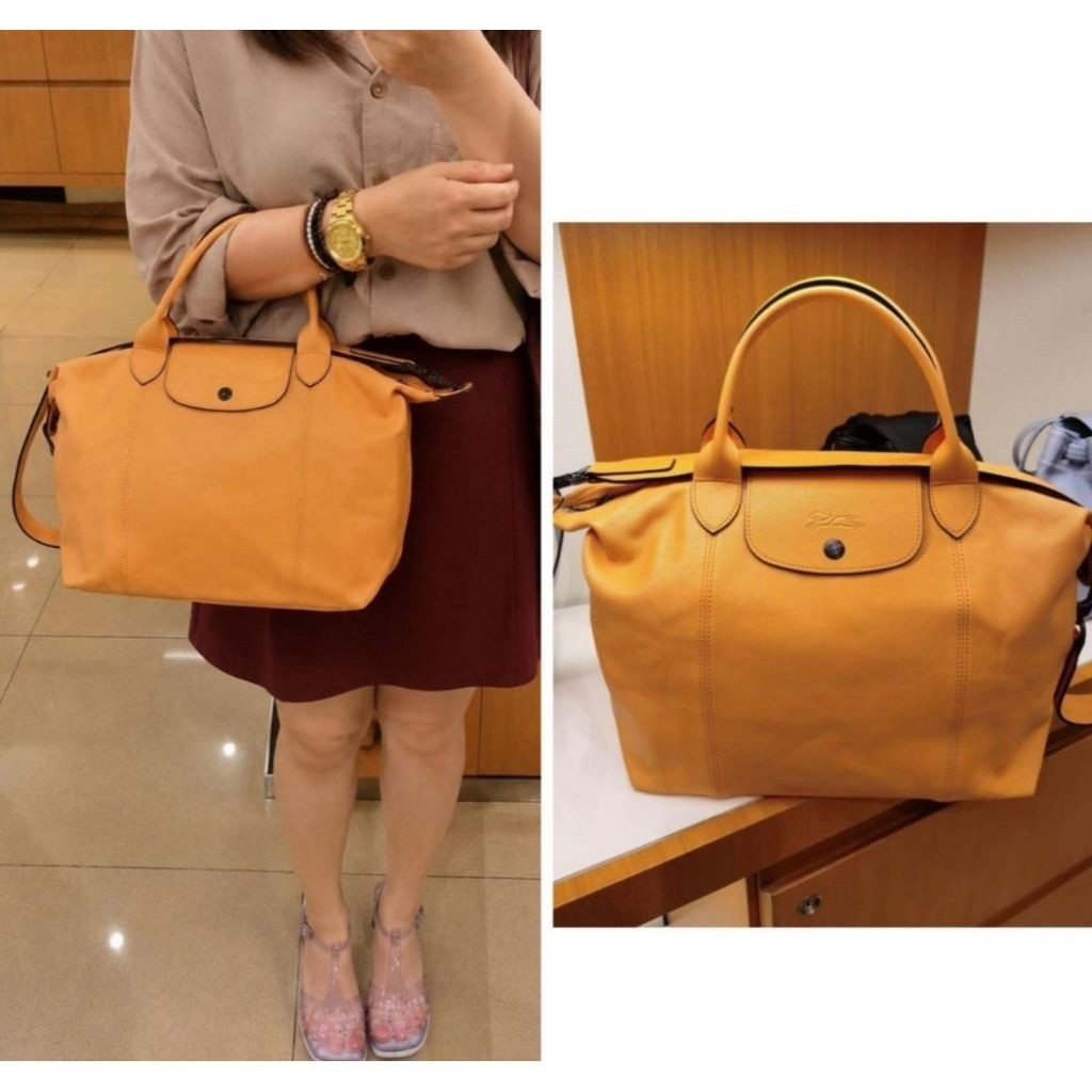 Lc Le Pliage Xtra Handbag Small Cuir Leather Honey