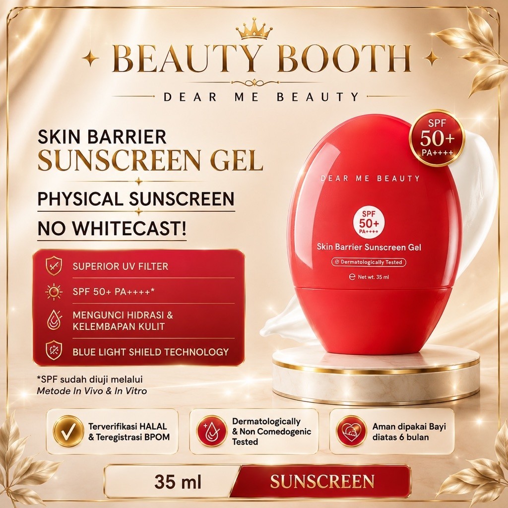 DEAR ME BEAUTY Skin Barrier Physical Sunscreen Gel SPF 50 PA++++ 35ml