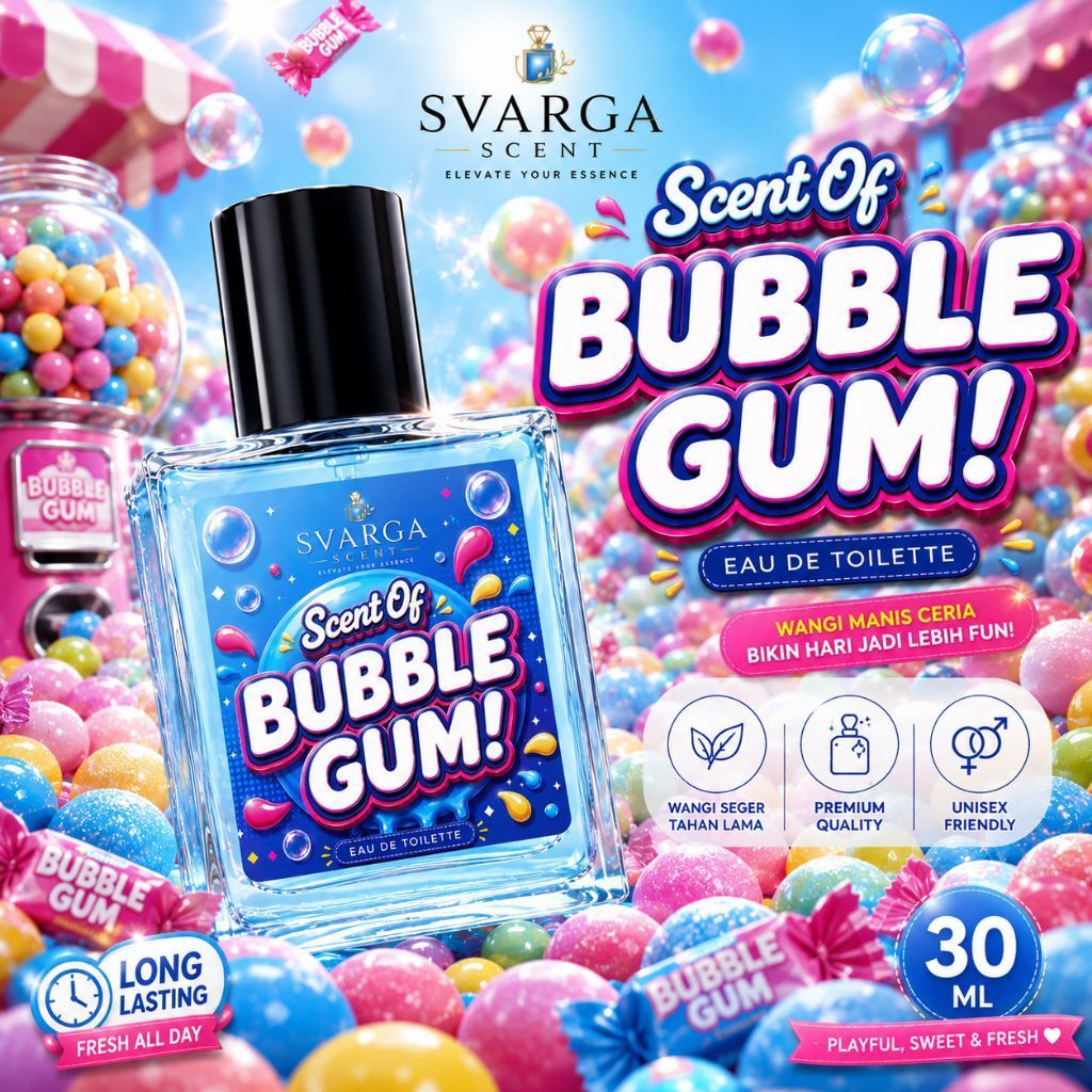 SVARGA Parfum Aroma Bubblegum 30ml Tahan Lama  - Cocok untuk Daily Activity Bisa  COD