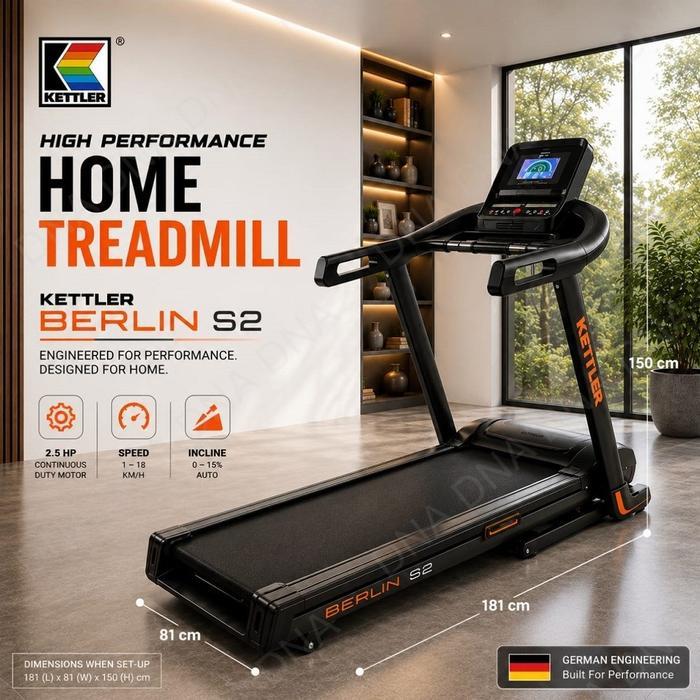 Treadmill Elektrik KETTLER Berlin S2 (2.5 HP) - ORIGINAL - Kurir Toko