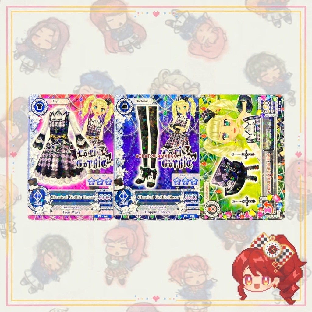 Aikatsu ID Ver Fanbook Promotion Card Loli Gothic Classical Gothic Card Set Yurika Todo