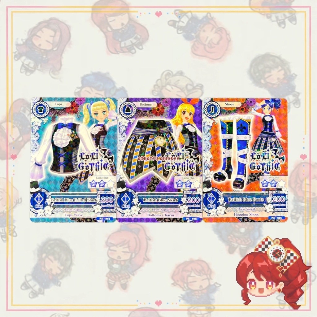 Aikatsu ID Ver Fanbook Promotion Card British Blue Card Set Yurika Ichigo Aoi