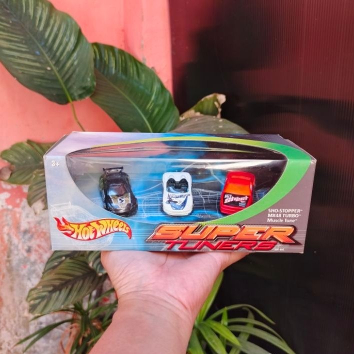 Diecast Hot Wheels Super Tuners 3 Car set SHO-STOPPER MX48 TURBO MUSCLE TONE VHTF Hotwheels