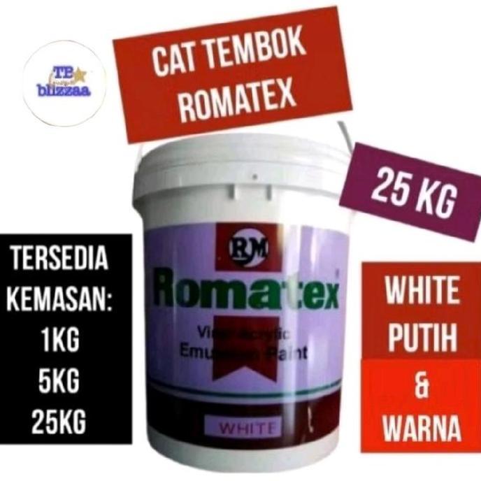 Cat Tembok Romatex 25Kg Pail Romatex 25Kg Interior Exterior Romatex Setara Metrolite Cat Tembok Anti