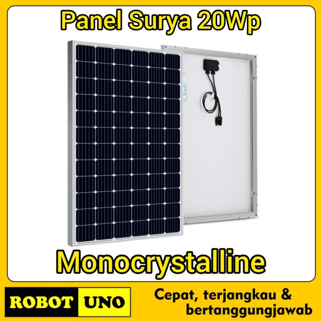 Solar Panel Surya Cell Monocrystalline 20Wp 20 Wp 12V