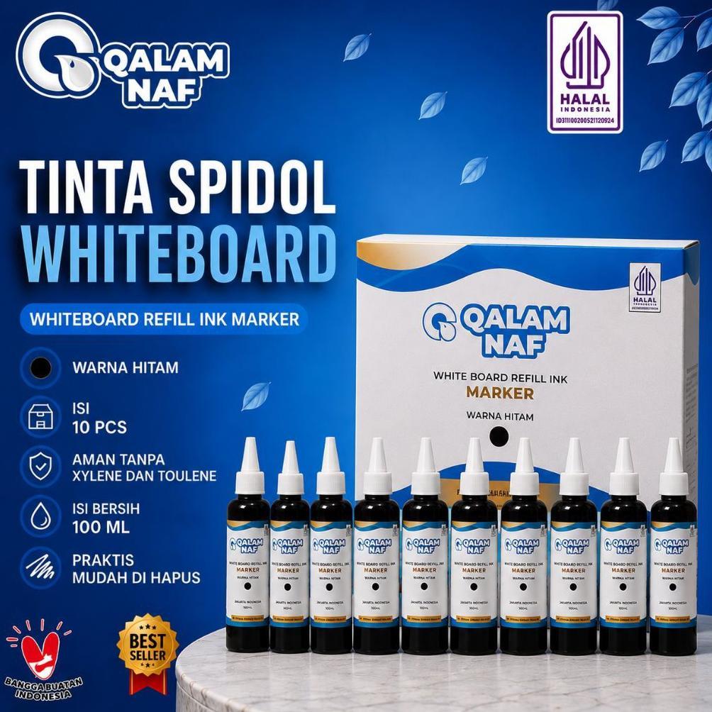 Tinta spidol whiteboard Qalam refill spidol isi ulang tinta 1 pack isi 10 Diskon
