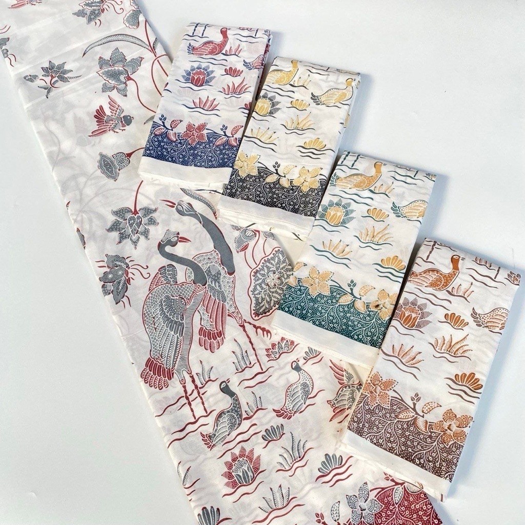 AKSARA - Kain Batik TRR Printing Katun Halus Motif Merak Tirta Raya