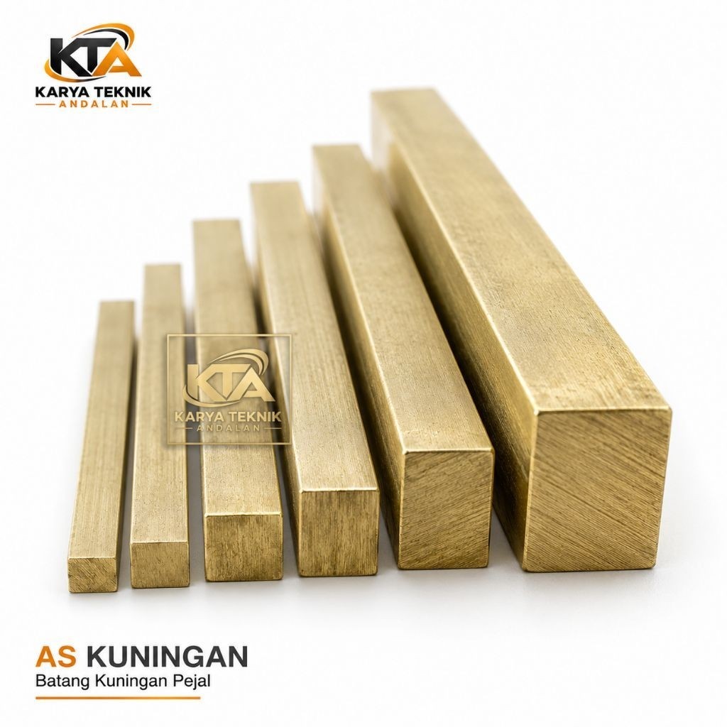 as kuningan kotak uk 25Mm X 25Mm X 60Mm / as kotak kuningan