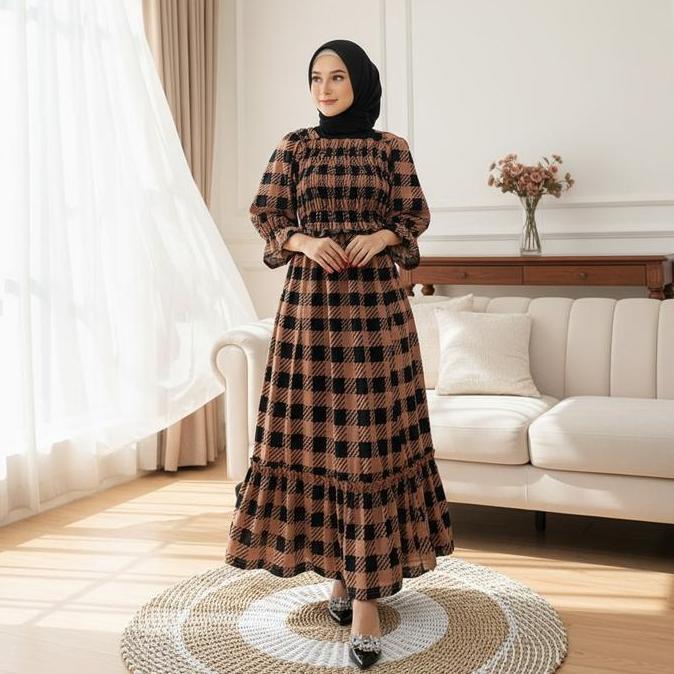GAMIS KOTAK NIRMALA YANA KARET KERUT WANITA SYARI GL FASHION SSS