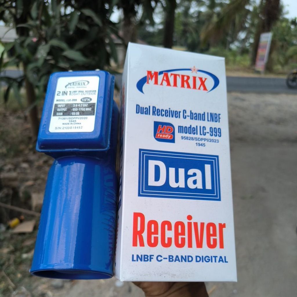 LNB DUAL RECECEIVER C BAND TWIN CBAND UNTUK PAYUNG JARING BESAR