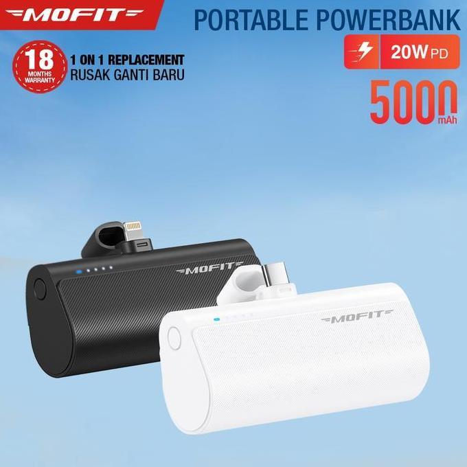 Powerbank MOFIT Portable Mini 5000mAh PD 20 Watt + Quick Charge 3.0