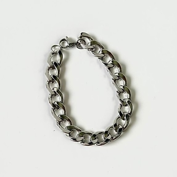 Ellie - Premium Gelang Pria Rantai Tebal 22cm Bahan Titanium Anti karat