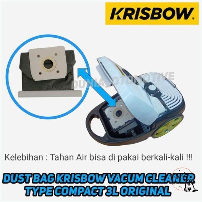 Dust Bag / Kantong Debu Krisbow Dry Vacum Cleaner Compact 3L Ori Diskon