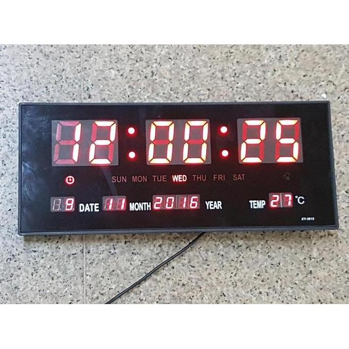 Digital LED Clock jx-3615 ( ukuran : 36cm x 15cm ) LED MERAH/HIJAU