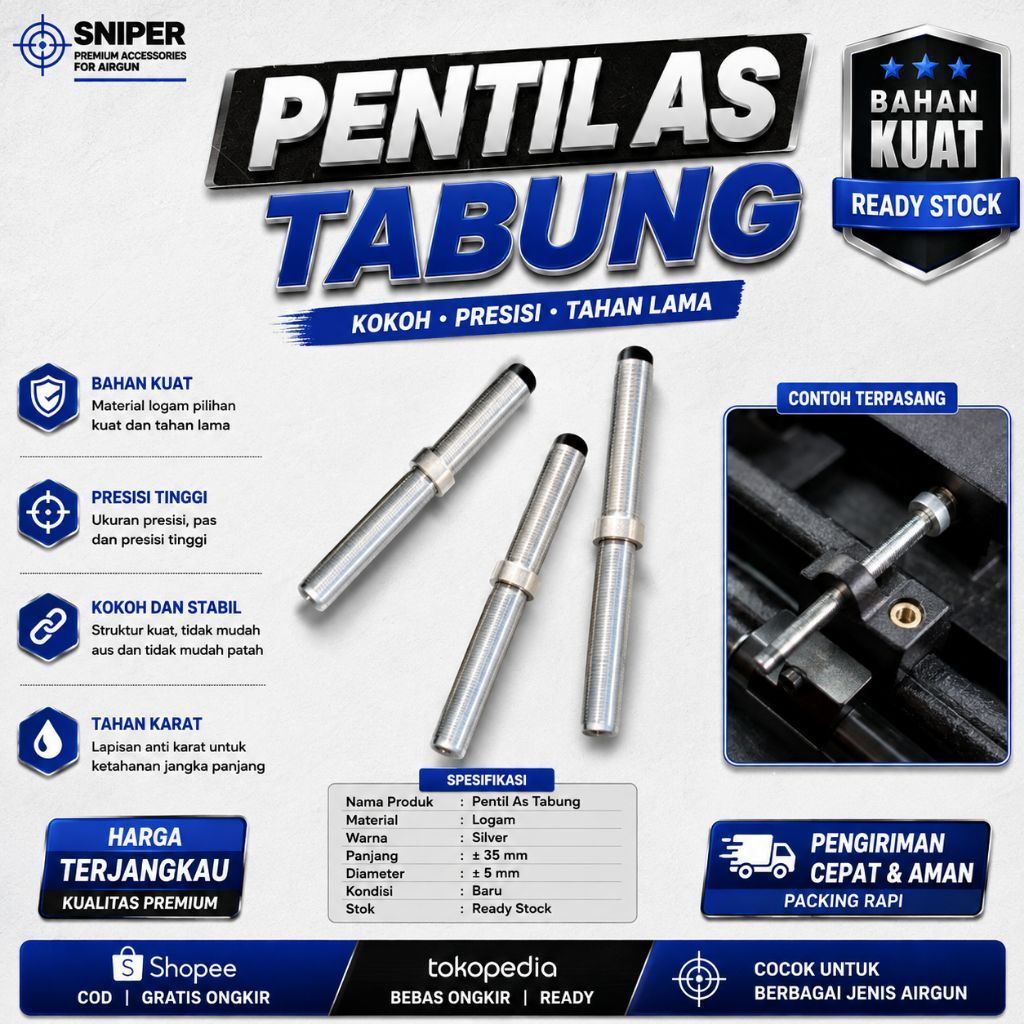 PENTIL AS TABUNG AIRGUN 1 pcs 10.000