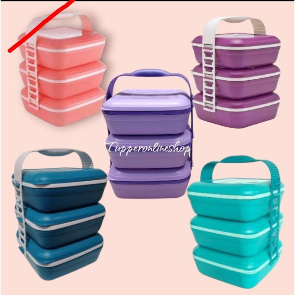 Picnic set trio tupperware rantang susun tupperware