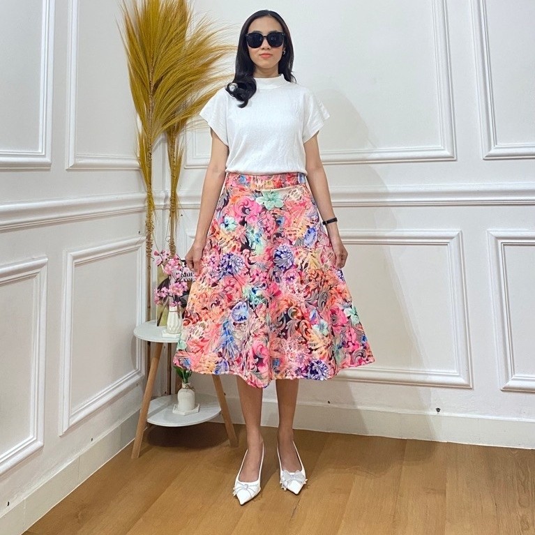 ROK MOTIF 7/8 WANITA - ROK PAYUNG WANITA MOTIF - ROK MOTIF PENDEK