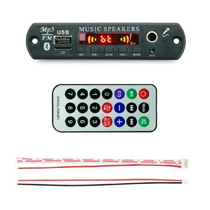 Gt8 Modul Mp3 Bluetooth Mic Karaoke Plus Echo Bass Treble