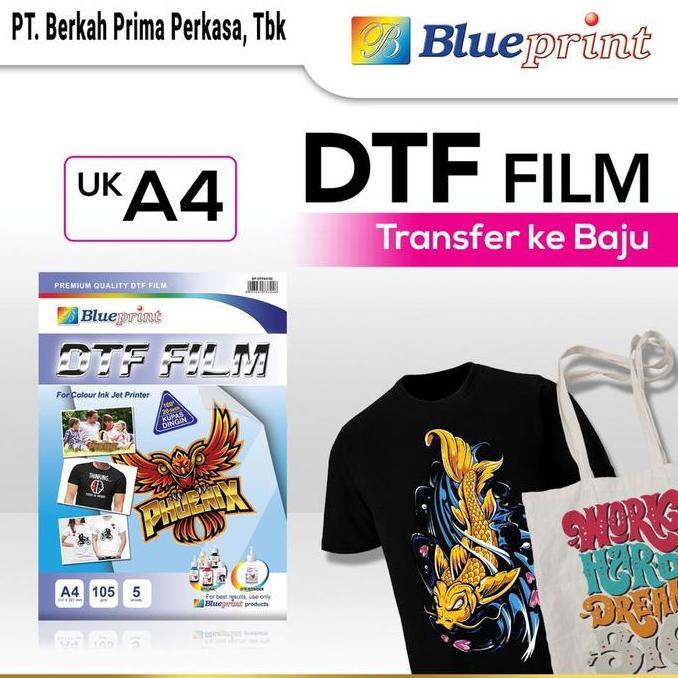 Kertas Transfer Film DTF BLUEPRINT / Digital Transfer Film PET - A4 Isi 5 Lembar