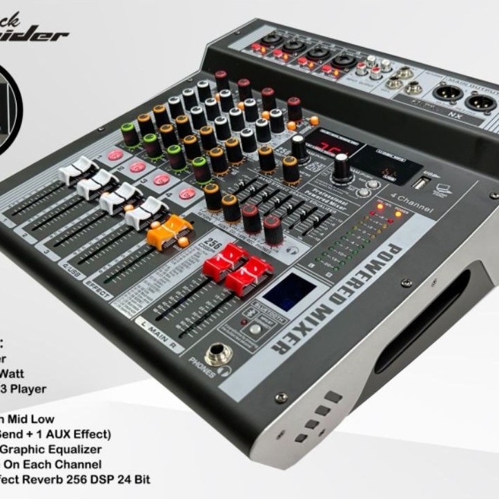 POWER MIXER BLACK SPIDER NX 4/ Power Mixer Black Spider Nx 4/ power mixer black spider nx 4