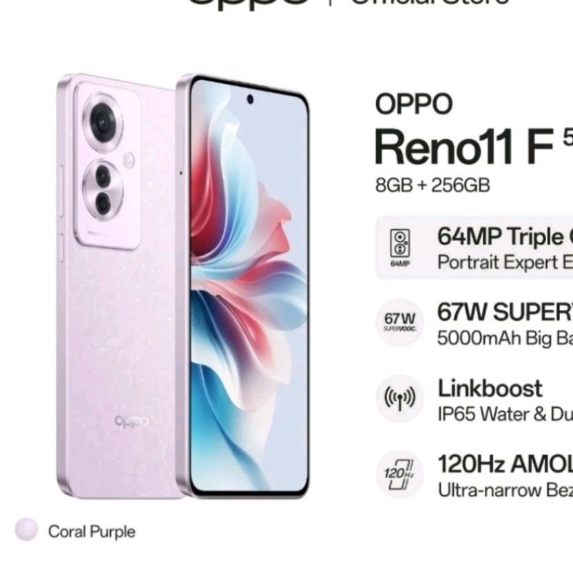 HP OPPO RENO 11F 5G 8/256 GB - OPPO RENO 11 F 5G RAM 8GB ROM 256GB GARANSI RESMI OPPO