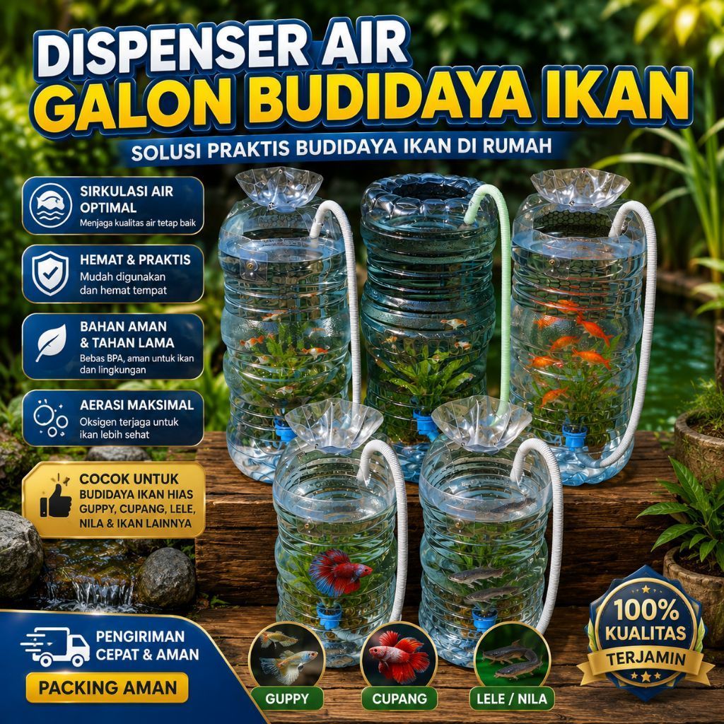 Galon Budidaya Ikan Siap Pakai Budidaya ikan lele ikan Gurame