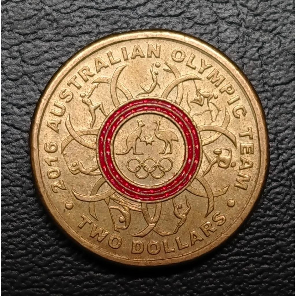 Koin Australia 2 Dollar Coloring Coin Olimpiade 2016