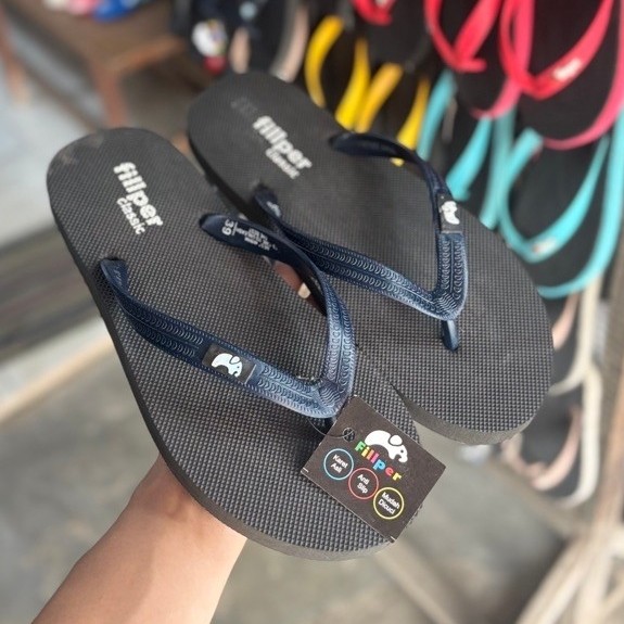 Sandal Fipper Classic Original for Man/Woman-Black-Black / Sandal Fipper