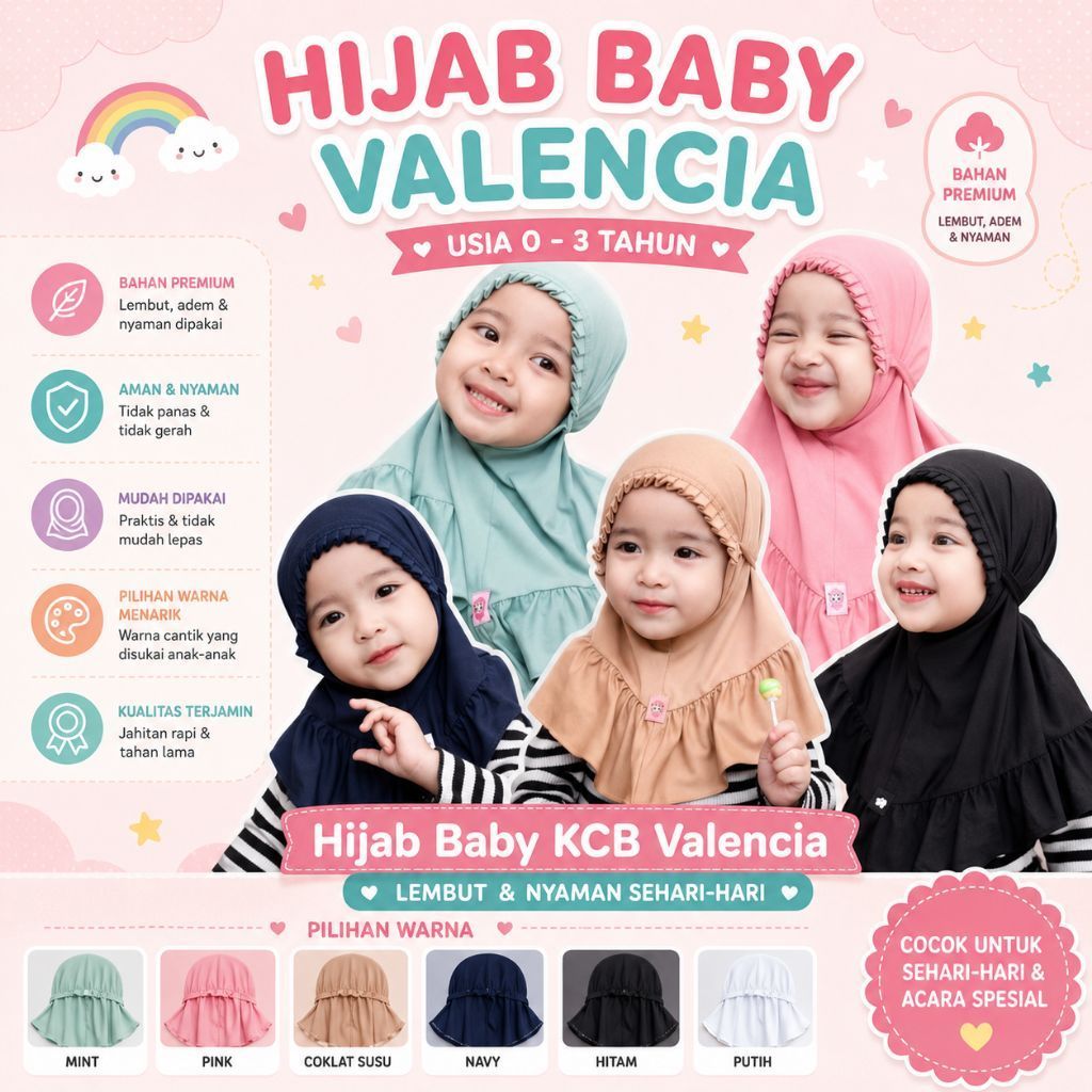 HIJAB BABY KCB VALENCIA 0-3 THN